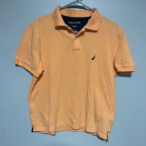 Nautica Men's Orange Polo Shirt size small